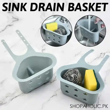 triangle plastic sink corner basket main image