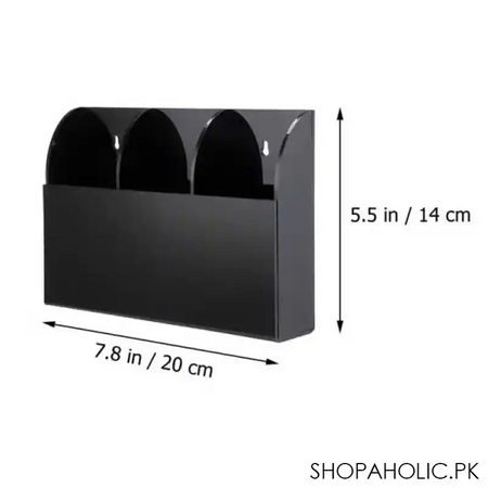 triple remote wall holder black image2