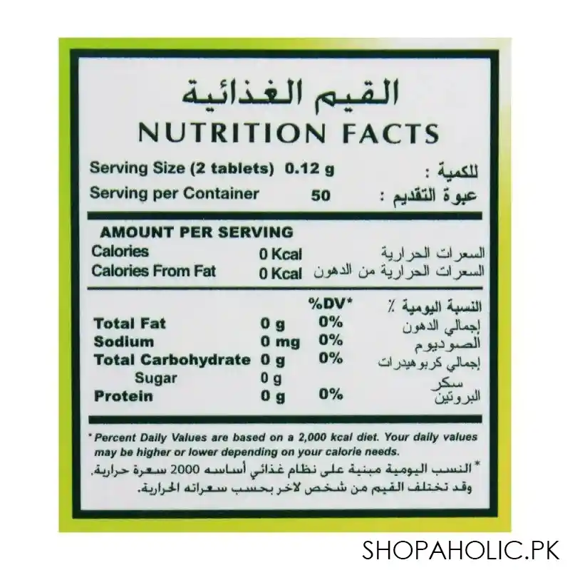 tropicana slim sweetener tablets, 100 pack image3