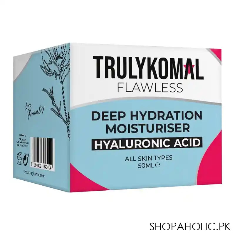 Truly Komal Flawless Hyaluronic Acid Deep Hydration Moisturiser, All Skin Types, 50ml - Image 3