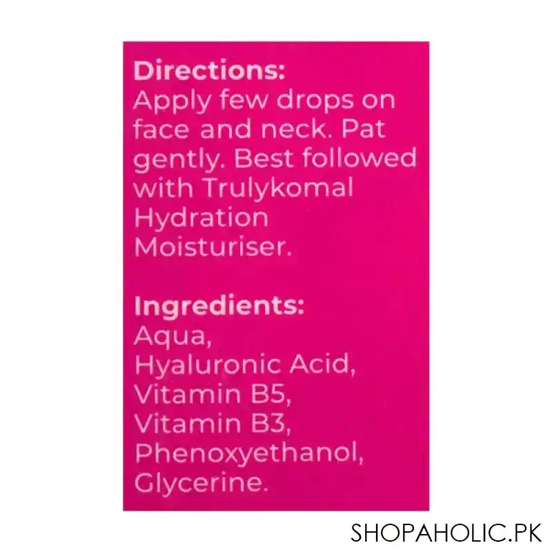 truly komal flawless hyaluronic acid deep hydration serum, all skin types, 17ml image3