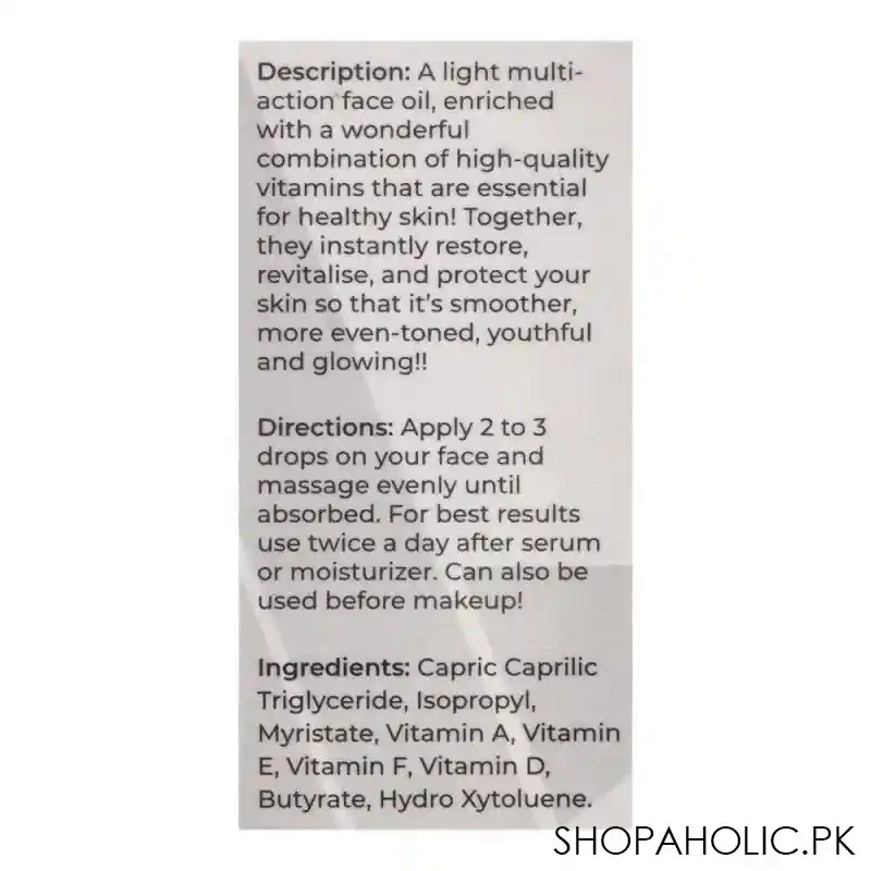 truly komal star light multi vitamin face oil, 30ml image3