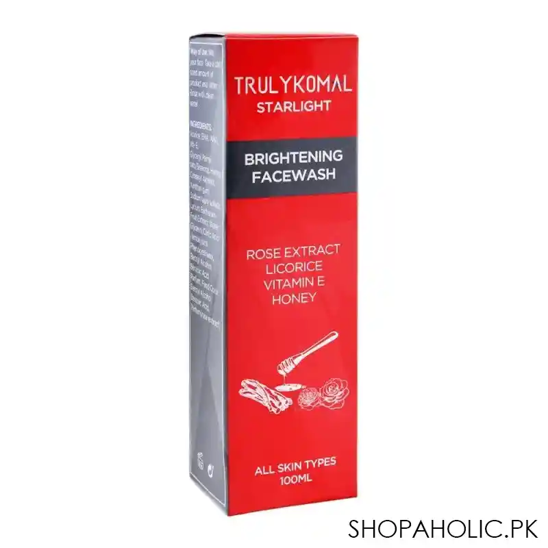 truly komal starlight brightening rose extract face wash, all skin types, 100ml image2