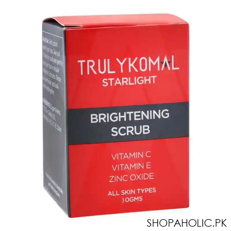 truly komal starlight brightening scrub, all skin types, 30gm image3