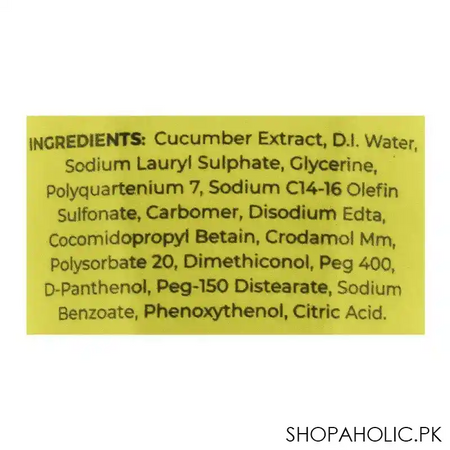 truly komal starlight cucumber face wash, normal to oily skin, 75ml image3