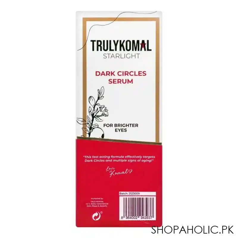 truly komal starlight dark circles serum, all skin types, 17ml image2