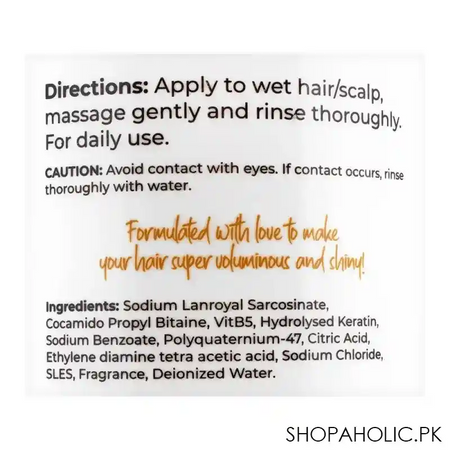 truly komal volume & shine keratin complex shampoo, paraben free, 400ml image2