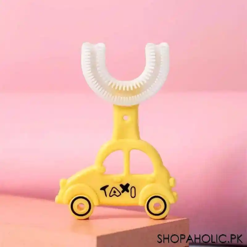 u shaped car taxi toddler toothbrush silicone brush cleaning teeth for kids image6
