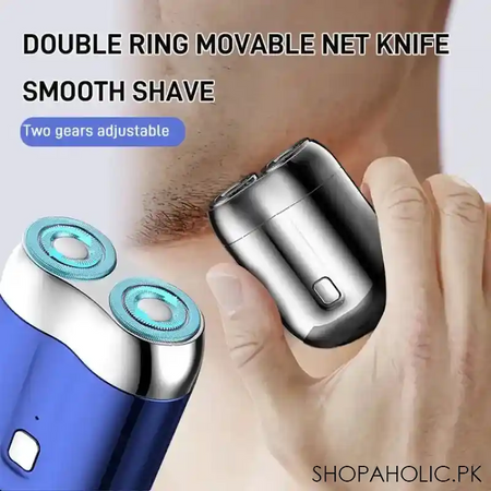 u shaped mini double head electric shaver image2