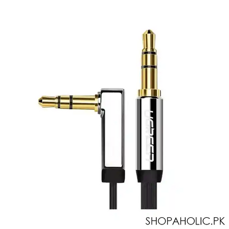 ugreen 3.5mm straight to 90 degree audio cable, 3m, flat/black, 10728 image2