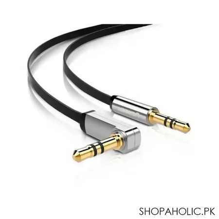 ugreen 3.5mm straight to 90 degree audio cable, 3m, flat/black, 10728 image3