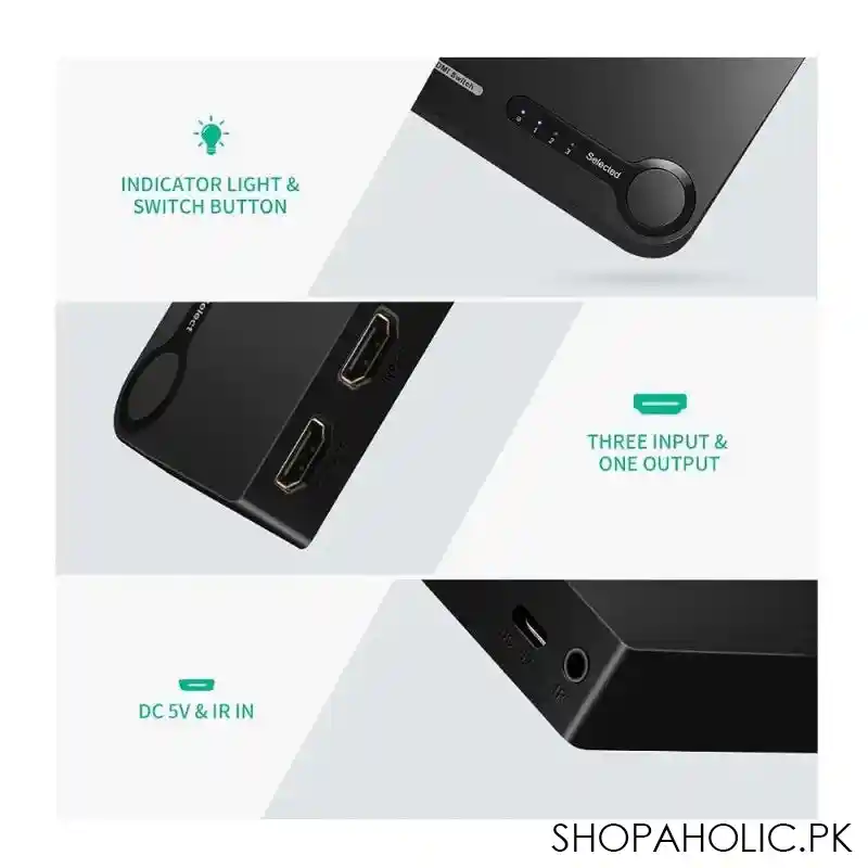 ugreen 3 port 3x1 hdmi switch, 40234 image3