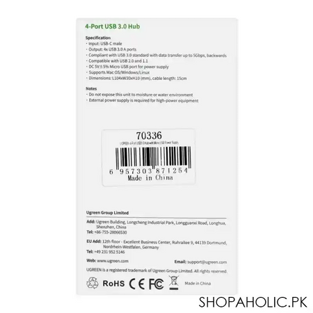 ugreen 4 port usb 3.0 hub, 70336 image4
