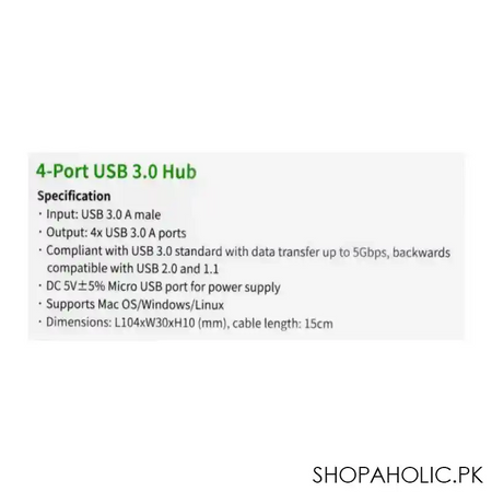 ugreen 4 port usb 3.0 hub, ultra slim, 50985 image5