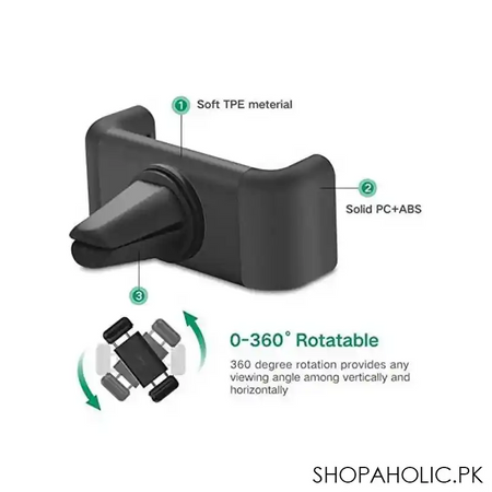 ugreen air vent mount phone holder, black, 30798 image2