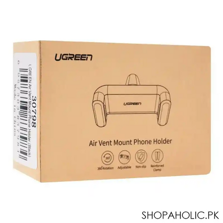 ugreen air vent mount phone holder, black, 30798 image4