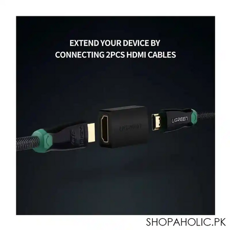 ugreen high speed hdmi female to female adapter, black, 20107 image2