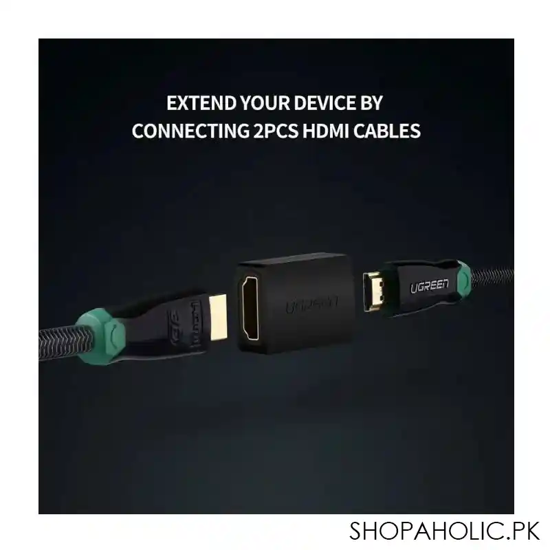 ugreen high speed hdmi female to female adapter, black, 20107 image2