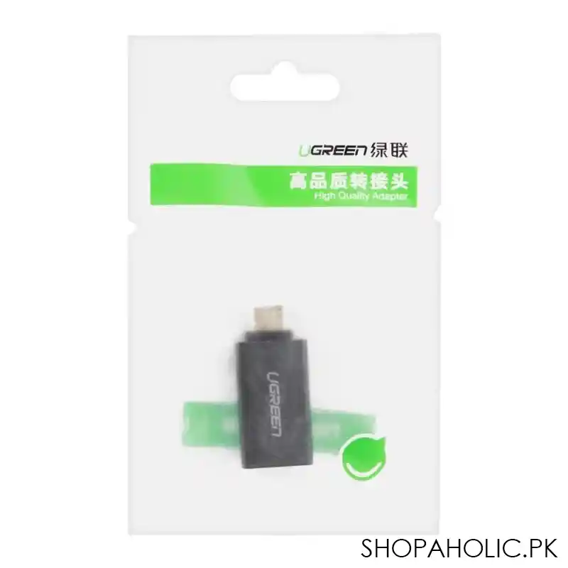 ugreen micro usb to usb 2.0 otg adapter, black, 30530 image2