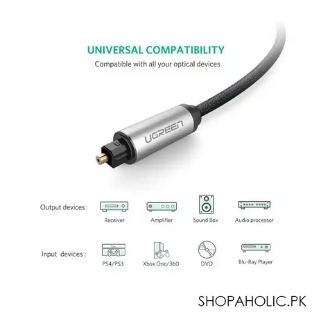 ugreen toslink optical audio cable, 3m, 10771 image3