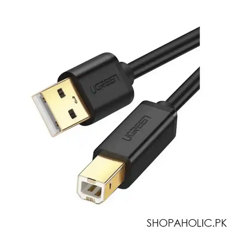 ugreen usb 2.0 am to bm printer cable, 2m, black, 20847 image2