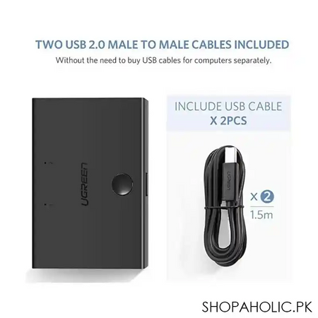 ugreen usb 2.0 sharing switch 2 to 1, 30345 image2
