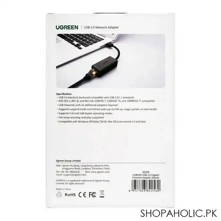 ugreen usb 3.0 gigabit network adapter, black, 20256 image4