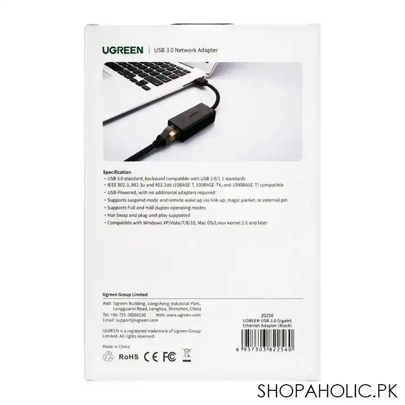 ugreen usb 3.0 gigabit network adapter, black, 20256 image4