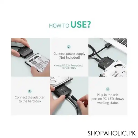 ugreen usb 3.0 to sata iii hard drive adapter, 20611 image4