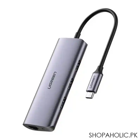 ugreen usb c 3x usb 3.0 + rj45 + micro usb multifunction adapter, 60718 main image