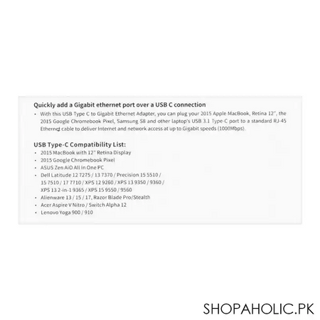ugreen usb c gigabit ethernet network adapter, black, 50307 image3