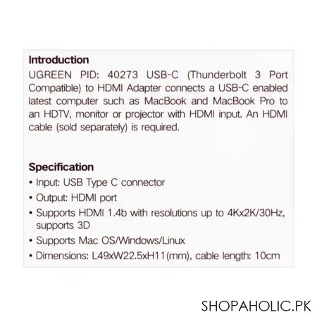 ugreen usb c to hdmi adapter, 40273 image5