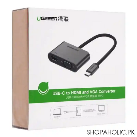 ugreen usb c to hdmi and vga converter, silver, 50505 image4