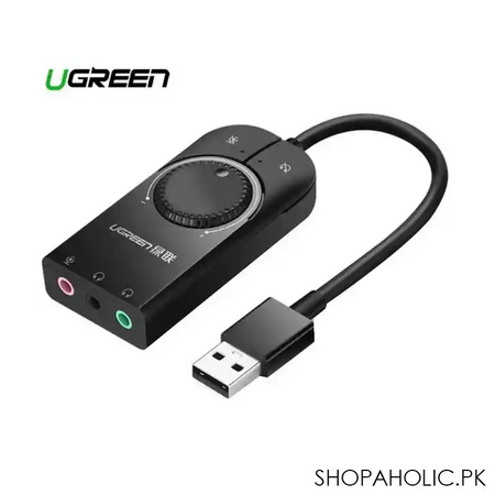 ugreen usb external stereo sound adapter, black, 40964 main image