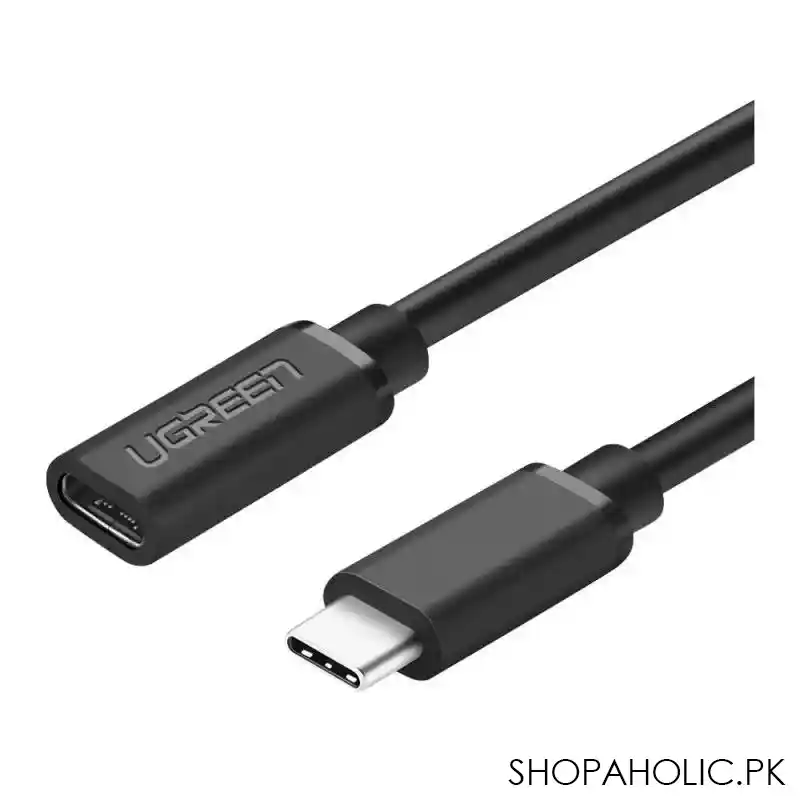 ugreen usb type c male to female extension cable, 0.5m, black, 40574 main image