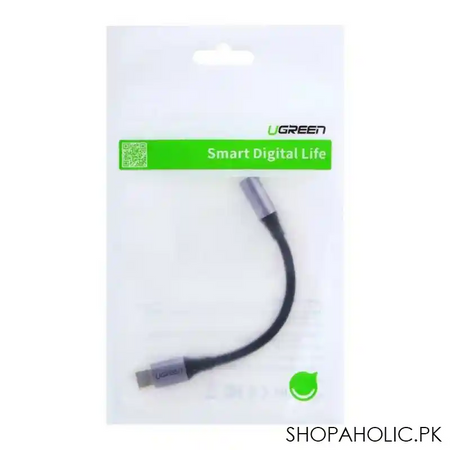 ugreen usb type c to 3.5mm female audio cable, dark grey, 30632 image2