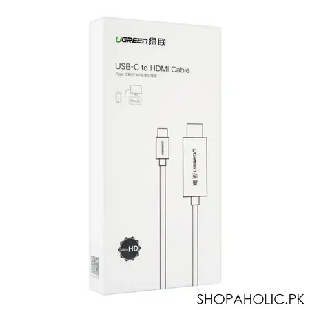 ugreen usb type c to hdmi cable, 1.5m, space white, 30841 image4