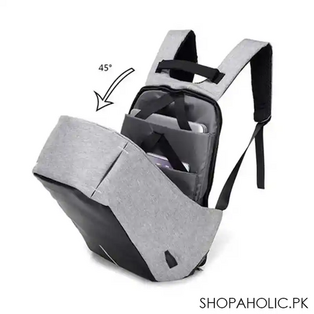 ultra light anti theft student laptop backpack bag for men with usb charging port image4