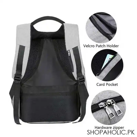 ultra light anti theft student laptop backpack bag for men with usb charging port image7