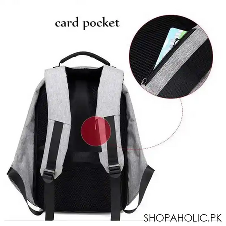 ultra light anti theft student laptop backpack bag for men with usb charging port image8