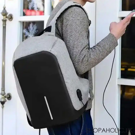 ultra light anti theft student laptop backpack bag for men with usb charging port main image