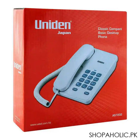 Uniden Basic Desktop Landline Phone, White, AS7202 - Image 3
