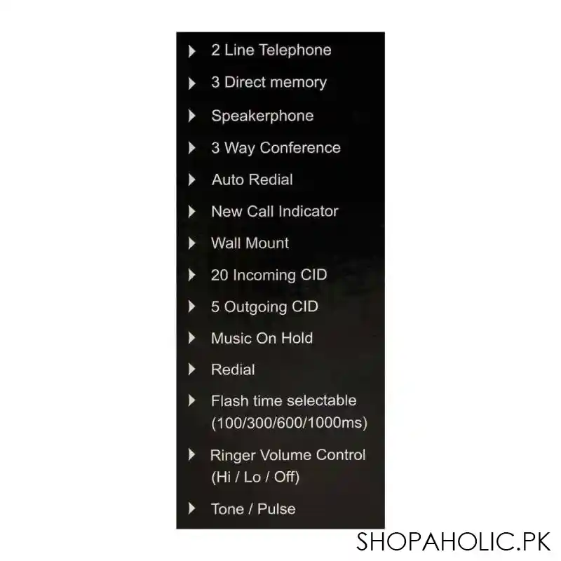 uniden caller id 2 line business speakerphone, black, at8502 image4