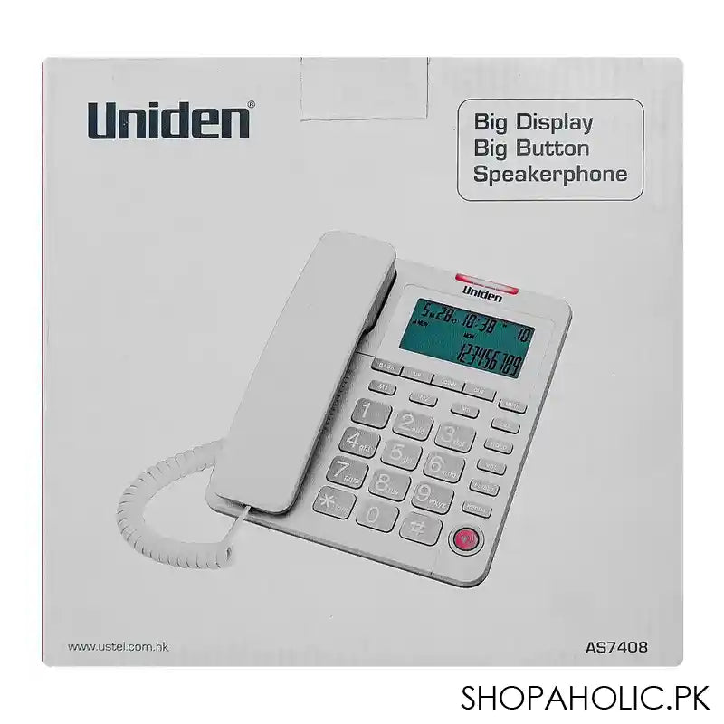 Uniden Caller ID Phone, Black, AS7408 - Image 4