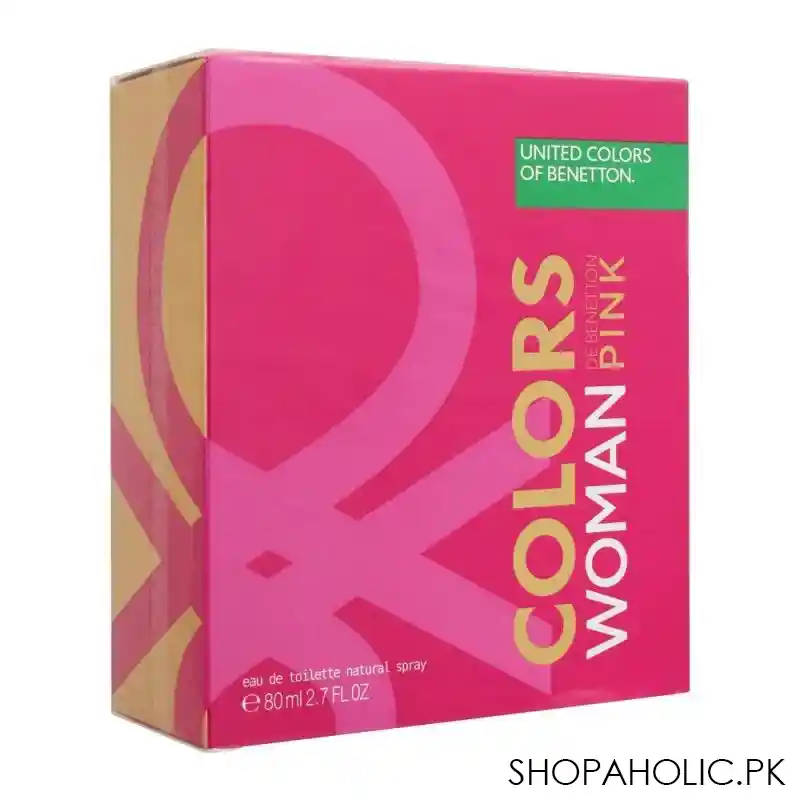 united colors of benetton, benetton colors pink eau de toilette, fragrance for women, 80ml image2
