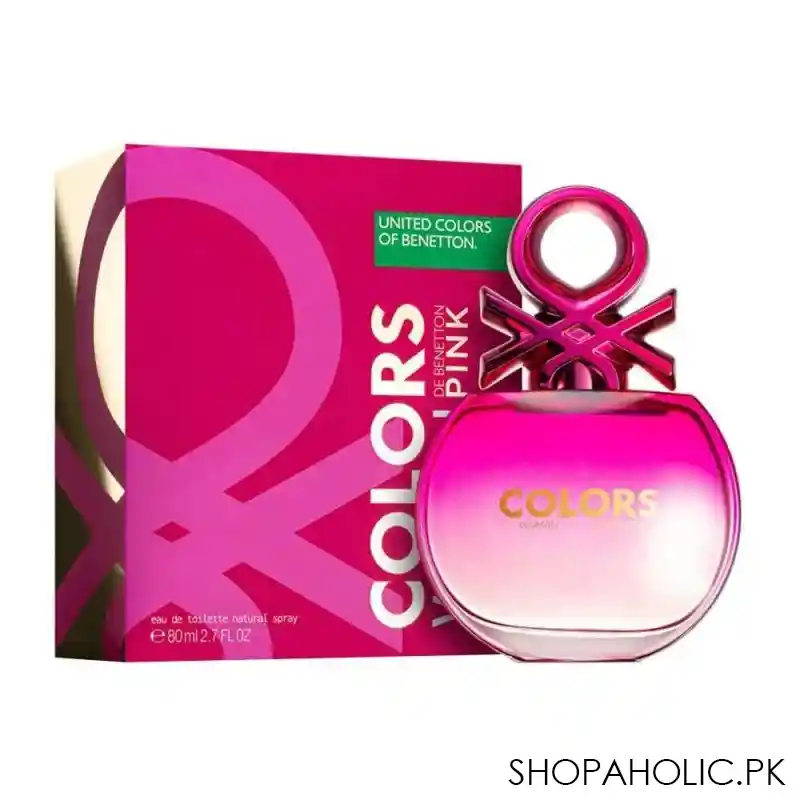 united colors of benetton, benetton colors pink eau de toilette, fragrance for women, 80ml main image