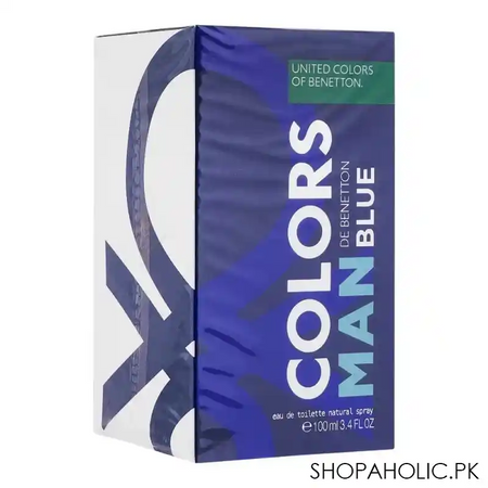 united colors of benetton colors man blue, eau de toilette, 100ml image2