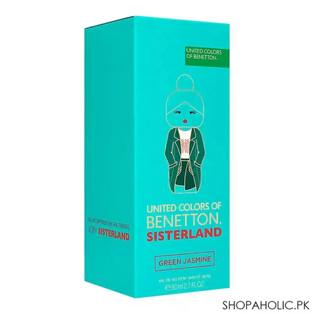united colors of benetton sisterland green jasmine edt, fragrance for women, 80ml image2