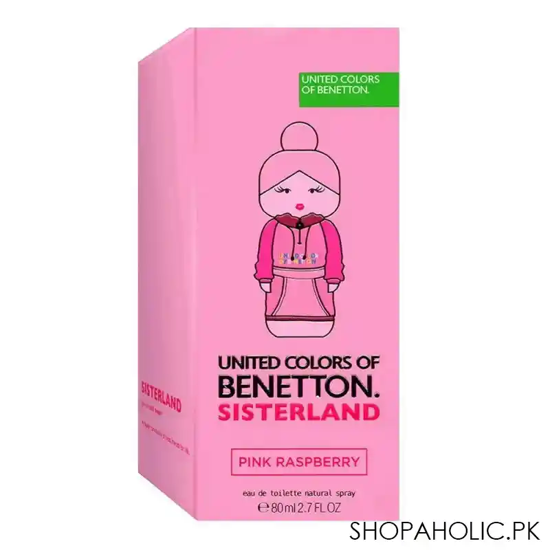 united colors of benetton sisterland pink raspberry edt, fragrance for women, 80ml image2