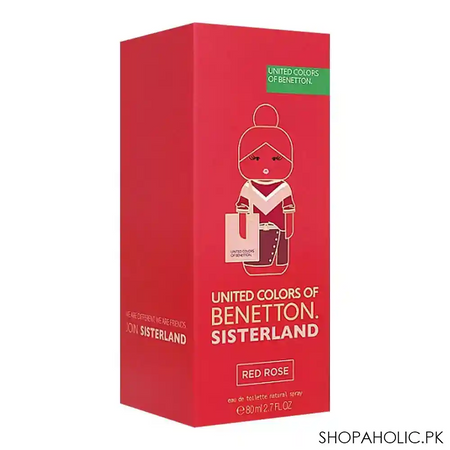 united colors of benetton sisterland red rose edt, fragrance for women, 80ml image2